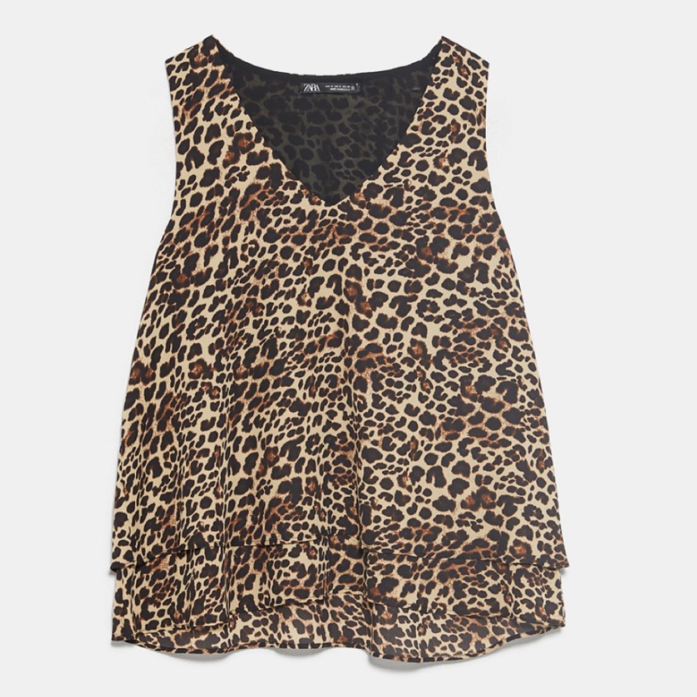 Zara Animal Print Top